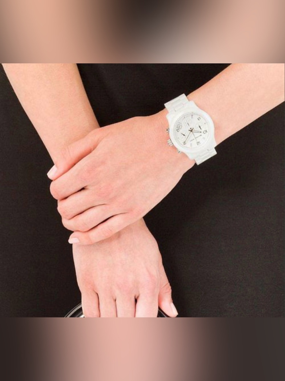 Michael Kors MK5161 White Ceramic Chronograph Runway Bracelet Watch w/ Subdials - Picture 12 of 12